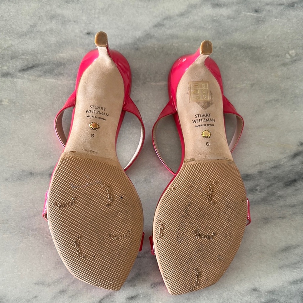 Stuart Weitzman Aleena 75 Patent Hot Pink Size 6 - Picture 10 of 16